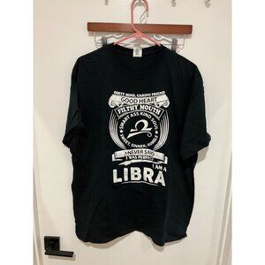 Libra Zodiac Unisex "I Never Said I Was Perfect" T-Shirt, Black/White, Size XL